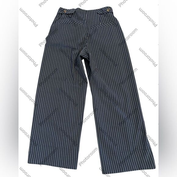 Free People Acadia Trouser Blue Combo/Pinstripe Size 2, NWOT - Picture 4 of 13